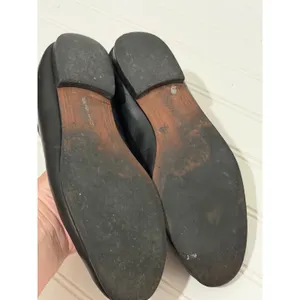 Sam Edelman Loraine Black Leather Horsebit Loafers Gold Hardware Flat Shoes thumbnail 5