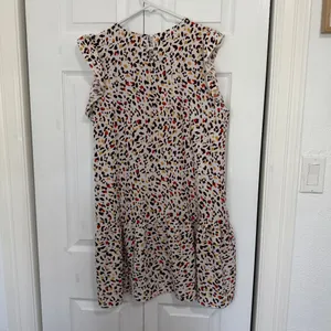 Shein White Khaki Leopard Print Dress thumbnail 3