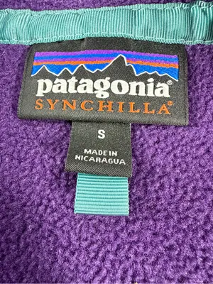 Patagonia Two-Tone Purple & Lavender‎ Snap Fleece Pullover thumbnail 3