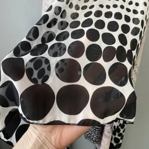 Sheer Asymmetrical Duster Size S M Black Pink Polka Dot Artsy Drape Flowy Chic thumbnail 8