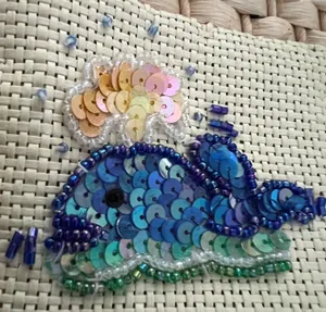 | seaside, sequin, straw, shoulder bag thumbnail 3