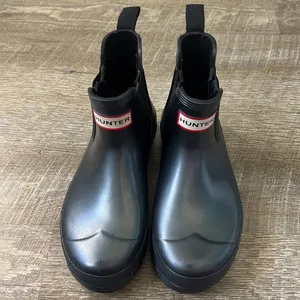 Hunter Women's Original Chelsea Boots Dark Silver Size 5 thumbnail 2