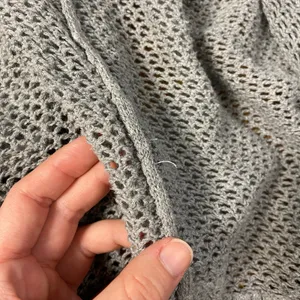 Abercrombie & Fitch Cable Knit Beachy Cover Up Sweater Womens‎ Size M/L Gray thumbnail 8
