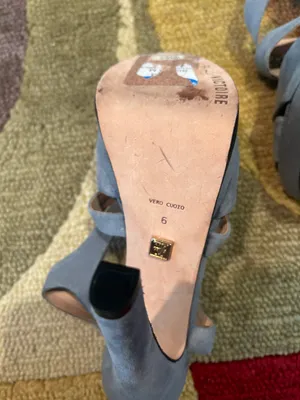 Pour La Victoire Hiro Grey Suede Criss Cross High Heels Sandals Women’s Size 6 thumbnail 8