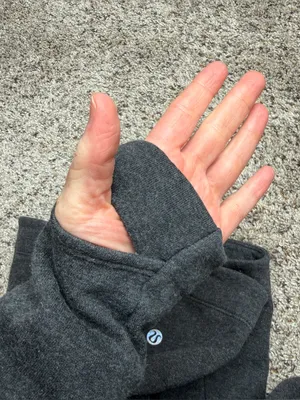 Lululemon &Go Take Off Fleece Jacket Heathered Black Gray 6 W4I61S Activewear thumbnail 6