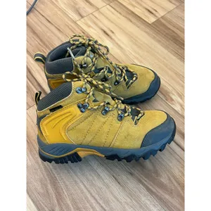Clorts Wm 7 Uneebtex Hiking Boots Yellow Suede Waterproof Mid Top Outdoor Hiking thumbnail 4
