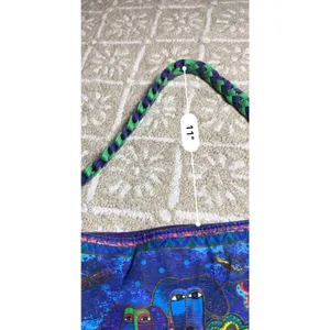 Laurel Burch Shoulder Bag Cats Dogs Purple Green Canvas Art Purse Vintage thumbnail 16