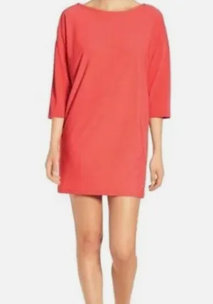 Coral Quarter Sleeve Shift Dress - Size Medium thumbnail 1
