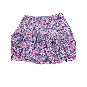 Lilly Pulitzer Womens 8 Floral Ruffle Mini Skirt Pink Blue Tiered Lined thumbnail 6