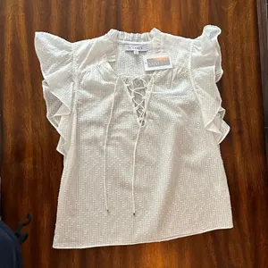 Intermix‎ Florance Flutter Sleeve Blouse NEW With Tags - Size S. thumbnail 7