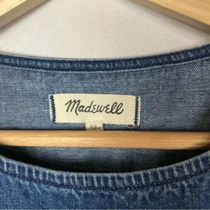 Madewell Denim Step‎ Hem Shift Mini Dress XS thumbnail 7