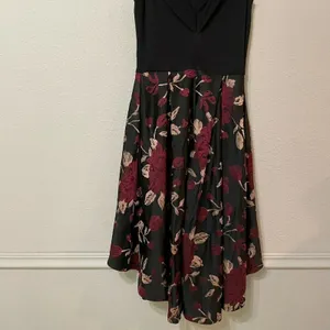 Anthropologie Hutch Black Red Floral Cowl Neck Knee Length Dress Womens 6 Formal thumbnail 6