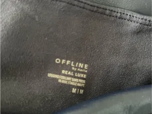 Aerie Biker Luxe Faux Leather Leggings Navy High Waisted Size Medium thumbnail 3