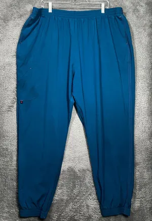 Scrubstar Scrub Pants Womens 3XL Ocean Blue Jogger Cargo Stretch‎ WM13P266B thumbnail 1