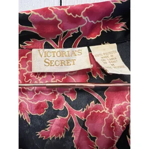 VS victorias Secret Gold Label Vintage Floral Button Down LS‎ Sleep Shirt SZ M thumbnail 5