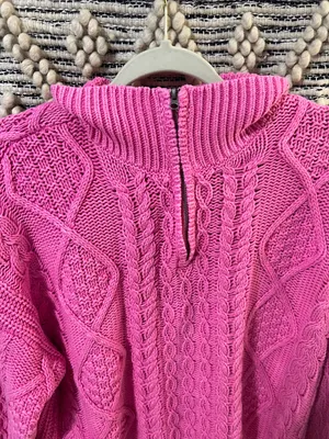 Lucky Brand Cable Zip mock Neck Sweater thumbnail 4
