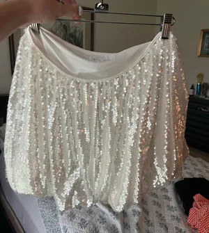 fab'rik White Sparkle Skirt thumbnail 1