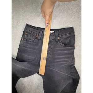 levis ribcage straight ankle black washed jeans 25x27 button fly thumbnail 11