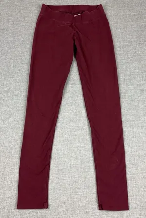 PACT ORGANIC Leggings Womens XS Red Mid Rise Ankle Cotton Stretch Jersey thumbnail 1
