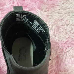Black Ankle Boots, Chelsea‎ Booties with Platform Sole, Casual Shoes thumbnail 4