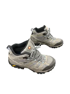Merrell Vibram waterproof wms gray leather walk hiking sneakers sz 10 SKU 10-697 thumbnail 2
