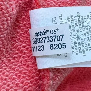 NWT Aerie High Rise Dolphin Hem Shorts Pink Loungewear Heart Embroidery Size XXL thumbnail 7