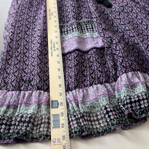 World Market Purple Boho Geometric Shift Dress S/M Pocketed Dark Fairy Whimsy thumbnail 9