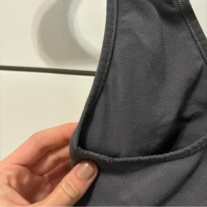 Lululemon Reveal Bra Mesh Stripes Grey thumbnail 6