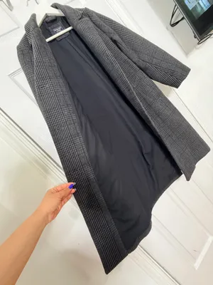 Abercrombie & Fitch Gray Plaid Long Coat Old Money Preppy Academia Tailored S thumbnail 5