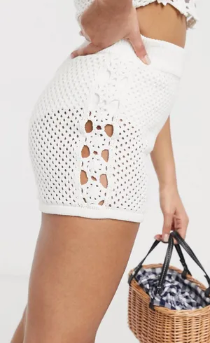 High Waisted Knit Shorts thumbnail 6