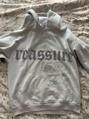 Reassure Bedazzled Hoodie Gray Size XS thumbnail 1