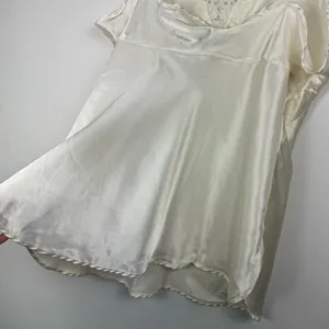 Vtg Y2K Cinema Etoile Satin Slip Cami Tank Embellished Lace Sz Large thumbnail 11