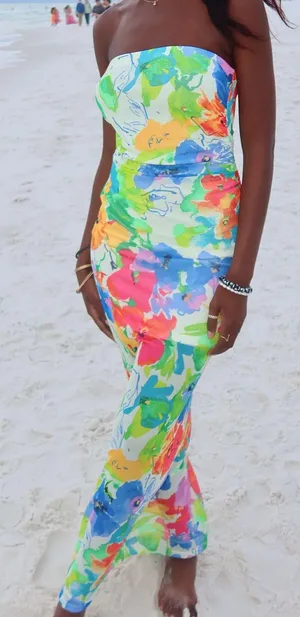 Strapless Maxi Dress Multiple thumbnail 1