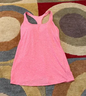 Uniqlo AIRism Pink Racerback Tank Top Built in Bra Padded Women’s Size Small thumbnail 1
