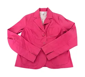 Vintage 2005 Old Navy Pink Cotton Blazer Polka‎ Dot Lining Y2K Barbiecore Small thumbnail 1