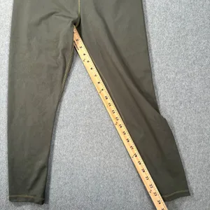 Zyia Active Cropped Leggings Women's 12 Olive Green Floral Print Gym Workout thumbnail 4