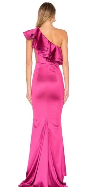 Michael Costello Revolve x Joey gown in Magenta, XS thumbnail 2