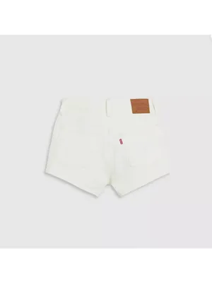 New Levis 30 Premium Women's 501 Original High Rise Shorts Disco Nights White thumbnail 5