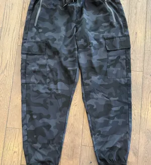 Womens Black Camouflage Cargo Pants thumbnail 1
