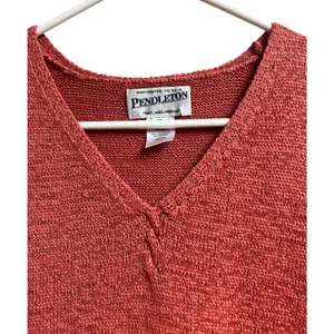 Pendleton Coral Pink Knit Cardigan Sleeveless Tank Set Medium thumbnail 4