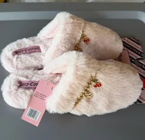 Juicy Couture NEW Women’s Kaelith Blush Faux Fur Slipper Size L (9-10) thumbnail 1