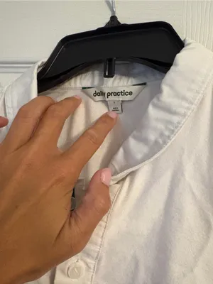Anthropologie Daily Practice White Ruched Polo Dress thumbnail 2