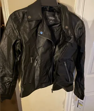 CoffeeShop Black‎ faux Leather Jacket thumbnail 1