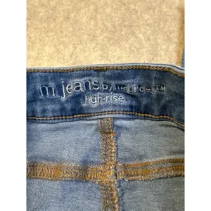 Maurices M. Jeans High Rise Skinny Distressed Button Fly Blue Denim 29x28.5 thumbnail 9