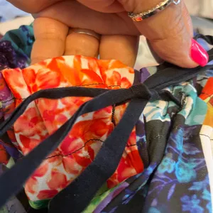 Skye's the Limit Soft Pant Boho Hippie Floral‎ Patchwork W/Pockets LG NEW thumbnail 6