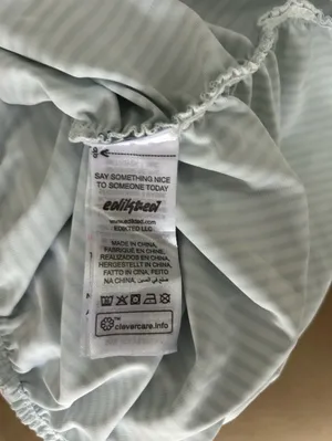 Edikted Gaia Gathered Mini Dress Strapless Striped Ruched Ruffle Hem thumbnail 7