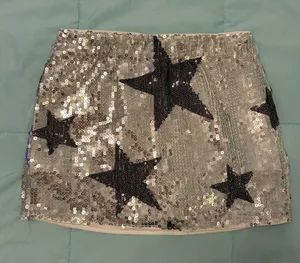 Amazon Silver Star Sequin Mini Skirt thumbnail 1