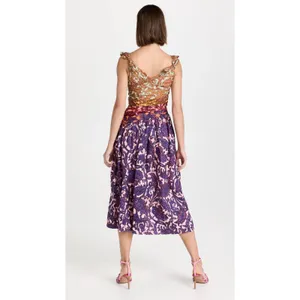 Zimmermann Aliane Cut Out Midi Dress Mixed Paisley Print Cotton Summer Dress thumbnail 4