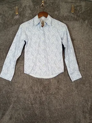 Barbour Womens Button Front Shirt Blouse Paisley Print Office Fitted Profession thumbnail 3