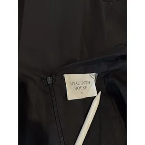 Hyacinth House Womens Top Black Margaux Flutter V Neck Peplum Blouse Medium thumbnail 4